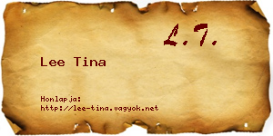 Lee Tina névjegykártya